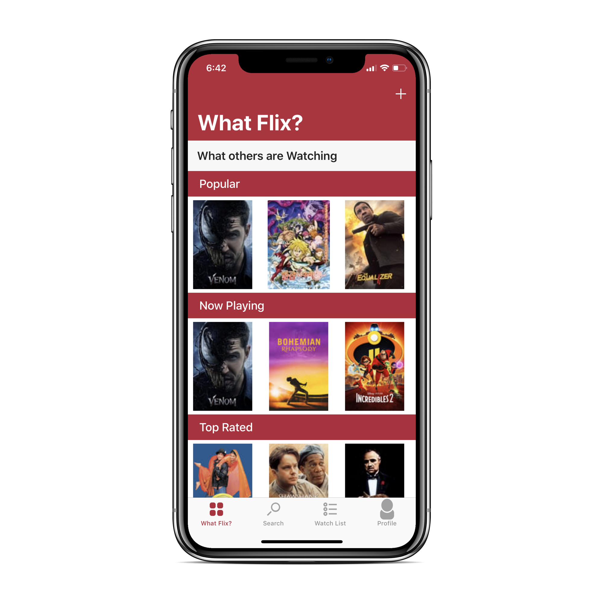 Home screen